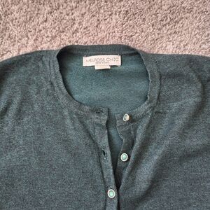 Melrose Chic Teal Cardigan Sweater